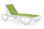 Tumbona Apilable camila blanca &amp;amp; verde lima - polipropileno - 1