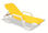 Tumbona Apilable tasol amarilla - polipropileno - Foto 2