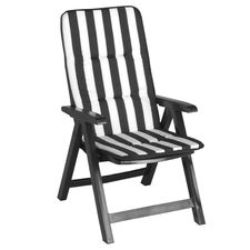 Tumbona silla de resina antracita con posiciones respaldo y cojines