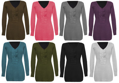 Tuniki swetry sweterki bluzki długi rękaw długie mix kolorów s/m - l/xl