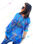 Tunique femme voile bleu lumineux - Photo 2