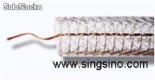 Tuyau pvc antistatique avec fil d&#39;acier et fibres de renforcement