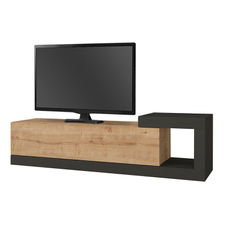 TV Cabinet PURE Eiche-Anthrazit 150x29,6x38,6cm