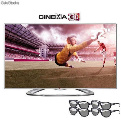 Tv Cinema 3d led 32&quot; hd lg 32la613b com Conversor 2d - 3d + 4 Óculos 3d