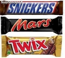 Twix, mars, snickers, fr text FRANCE