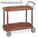 Two-shelf trolley - mod. 6050 - solid wood structure - n. 2 plywood shelves -