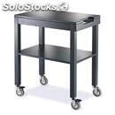 Two-shelf trolley - mod. 6830 - solid wood legs - n. 2 mdf shelves - integral
