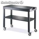 Two-shelf trolley - mod. 6840 - solid wood legs - n. 2 mdf shelves - integral
