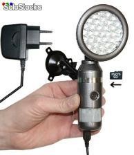 Überwachungskamera - LED-Strahler- Memokamera