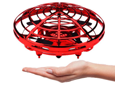 UFO Interactive Aircraft, Mini-Drone ohne Fernbedienung, Infrarot (Rot) - Foto 5