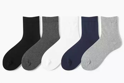 Ulrich wholesale Spring summer autumn solid pure color white black gray socks - Foto 2