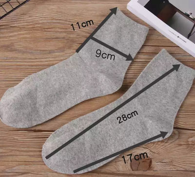 Ulrich wholesale Spring summer autumn solid pure color white black gray socks - Foto 3
