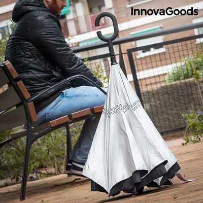 Umgekehrt Zusammenklappbarer Regenschirm InnovaGoods - Foto 4