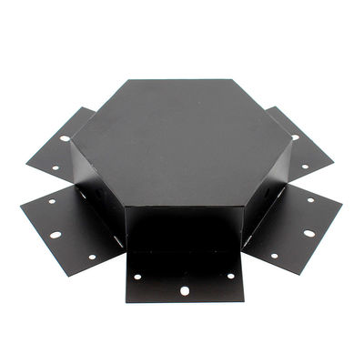 União exagonal 60° preto para luminária linear mod. Loja Online LEDBOX.