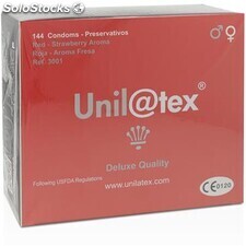 Unilatex preservativos rojo-fresa 144 unidades
