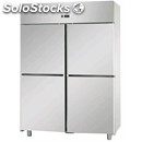 Upright fridge - stainless steel aisi 304 - static cooling - mod. b414ees -