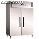Upright fridge - stainless steel aisi 430 - ventilated cooling - mod. ecv1200tn
