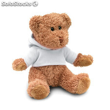 Urso de peluche com t-shirt branco MIMO7375-06