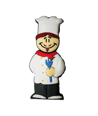 USB Cocinero Chef Jefe de cocina PVC Soft Memoria USB de personajes Profesiones
