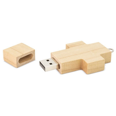 USB de bambú con forma de cruz - Foto 5