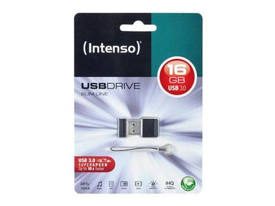 USB FlashDrive 16GB Intenso Slim Line 3.0 Blister schwarz - Foto 3