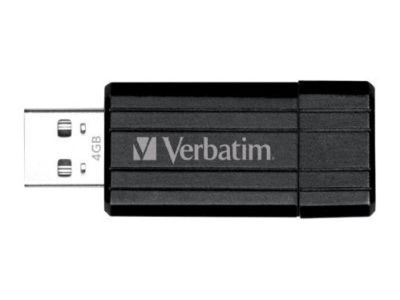 USB FlashDrive 16GB Verbatim PinStripe (Schwarz/Black) 49063