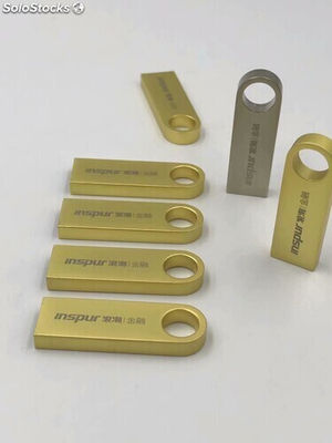 USB mini pulgar plateado y dorado de aluminio al por mayor - Foto 2