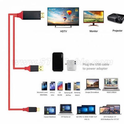 Usb Type c to hdmi 4K hdtv Video Cable mhl Adapter - Foto 2