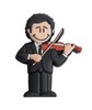 USB Violinista tocando Violín Músico de orquesta Música PVC Soft Memoria USB
