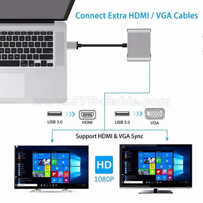 USB3.0 to vga hdmi 1080P Video Graphics Cable Adapter Converter - Foto 2