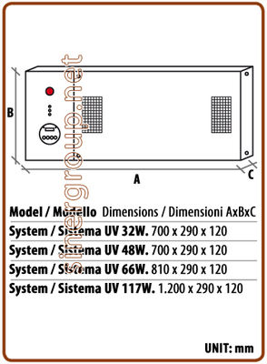 UV-Ozone system from 32W. to 117W. for air - Foto 4