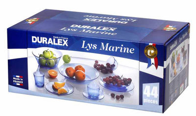 Vajilla Duralex Marine Lys 44 piezas juego de 6 Personas