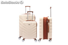 Valises set 3 chariot extensibles 4 roues doublées abs pas cher couleurs aux cho