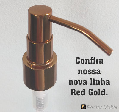 Válvula pump em metal saboneteira liquida Red Gold ou Rose