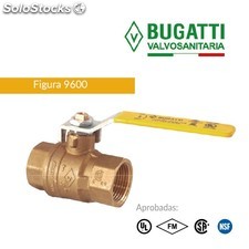 Valvulas de bola en bronce marca Bugatti de 1/2&quot; a 2&quot; UL FM