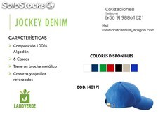 Variedad en jockeys distintos colores y modelos, con y sin logo