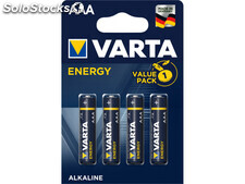 Varta Batterie Alkaline, Micro, AAA, LR03, 1.5V - Energy, Blister (4-Pack)