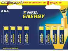 Varta Batterie Alkaline, Micro, AAA, LR03, 1.5V - Energy, Blister (8-Pack)