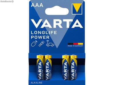 Varta Batterie Alkaline, Micro, AAA, LR03, 1.5V - Longlife Power (4-Pack)