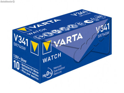 Varta Batterie Silver Oxide, Knopfzelle, 341, SR714, 1.55V (10-Pack)