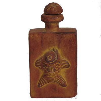Vasi assortiti in forma di bottiglia in terracotta rustica messicana. Lotto 20