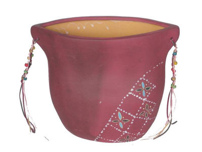 Vasi in ceramica e decorati con perline di vetro. Lotto 24 - Foto 5