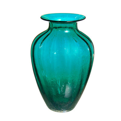Vasi in vetro soffiato color verde. Lotto 26