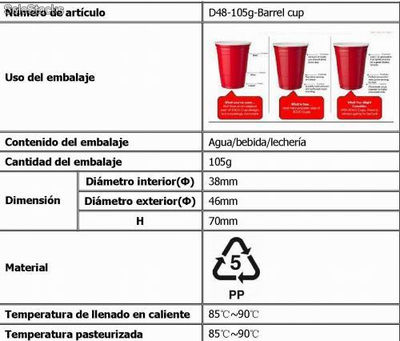 vasitos degustacion de forma de cilindro 105g - Foto 2