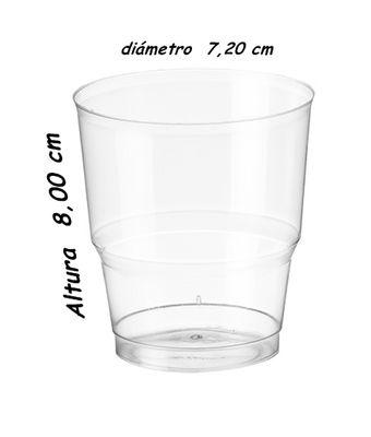 Vaso agua catering-hotel 220 ml poliestireno transparente en bolsa individual, - Foto 2