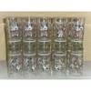 Vaso cafetero decorado para veladora de cristal, lote 3,400 piezas