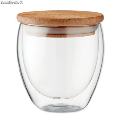 Vaso cristal doble capa 250 ml transparente MIMO9719-22