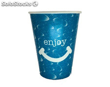 Vaso de cartón bebida fria azul 360 ml, caja 1000 unidades