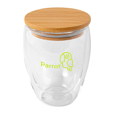 Vaso de cristal con tapa de bambú - Foto 3