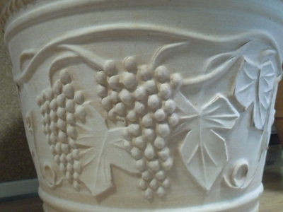 Vaso decorato con uva in cotto di impruneta - Foto 2